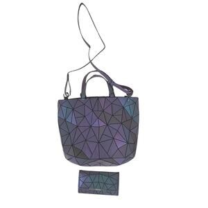 Hot One Geometric Luminous Holographic Shoulder Crossbody Strap Bag & Wallet